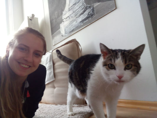 Liebevoller Schmusemoment mit Katze